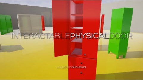 Interactable Physical Door (Unreal Engine 4) 1080p 60fps